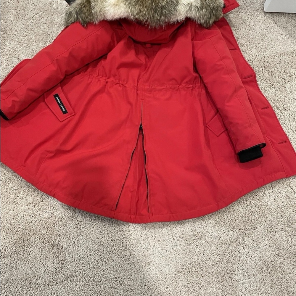 Canada Goose  Red Parka with Fur Trim - Picture 4 of 11